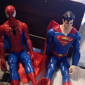 Hasbro Red and Blue Action Figures